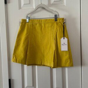 New Classic Prep Kids Girls Yellow Sally Skirt Washed 21W Corduroy Size 12